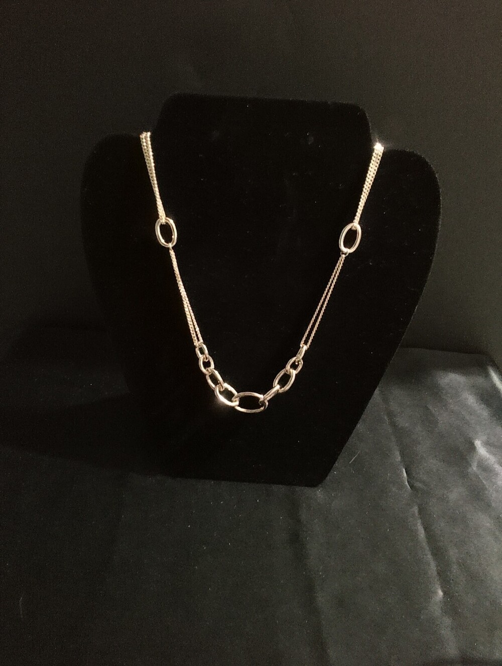 Gold-Filled Mixed Link Statement Necklace 17-20
